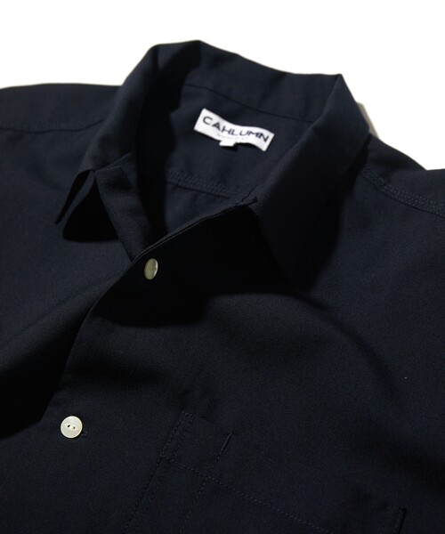 CAHLUMN（カウラム） シャツ Saxony Chain Stitch Open Collar Shirt