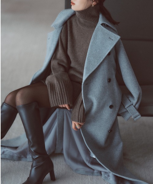 anuans（アニュアンス） トレンチコート コート ウールトレンチコート