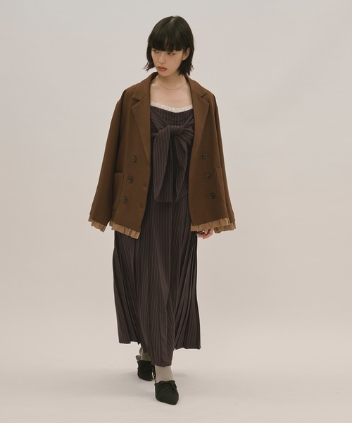 loin nuit ジャケット テーラードジャケット frill layered design