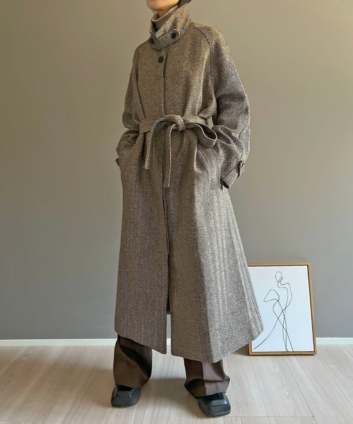 Jewelobe（ジュエローブ） コート チェスターコート ヘリンボーン比翼