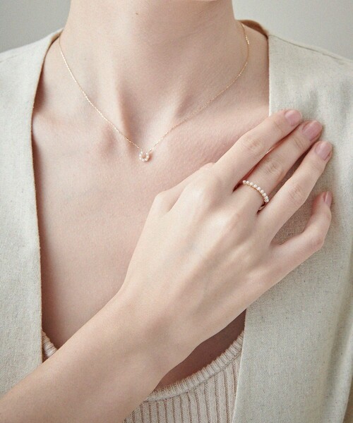 ete（エテ） 指輪 リング 「レイヤード」 K10YG パール リング