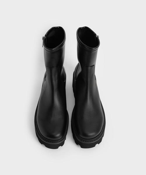 CHARLES ＆ KEITH（チャールズ&キース） ブーツ サイドジップ アンクル