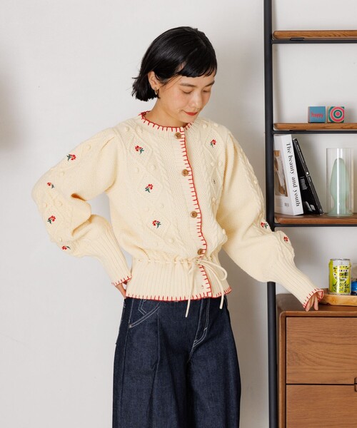 FREAK'S STORE（フリークスストア） ニット セーター 花刺繍ニット