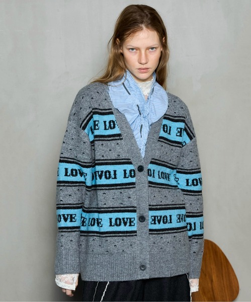 MAISON SPECIAL（メゾンスペシャル） カーディガン LOVE Jacquard