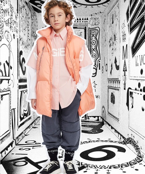 MM6 ダウンベスト アウター キッズ 子供服 男の子 女の子 : ZOZOTOWN