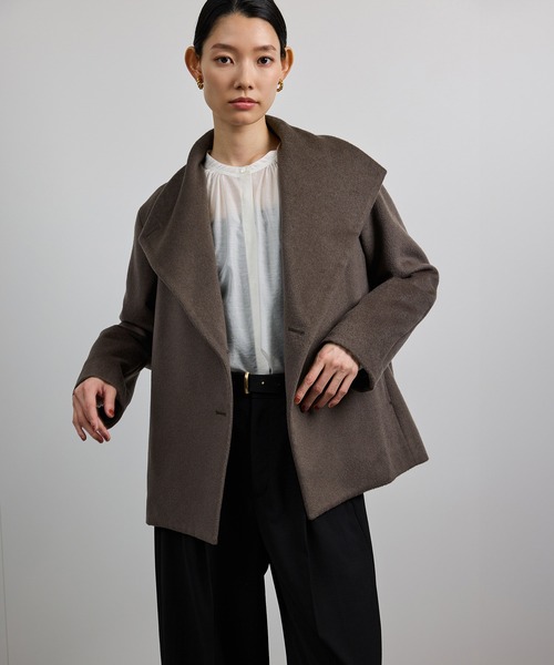 ROPE'（ロペ） ステンカラーコート コート プレミアムカシミヤ