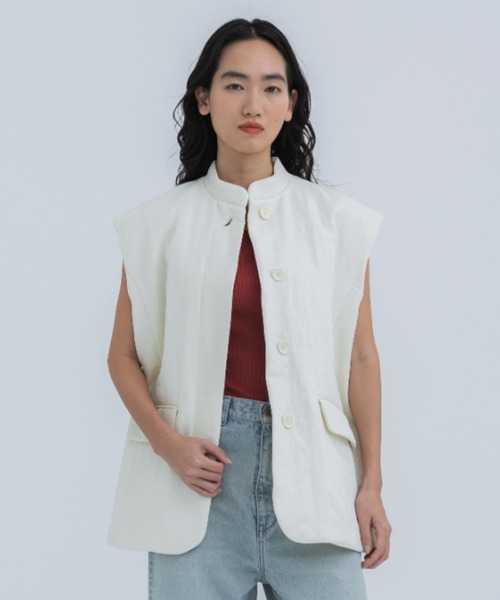 CLANE（クラネ） ベスト ジレ 「CLANE/クラネ」PADDED MESH VEST/パ