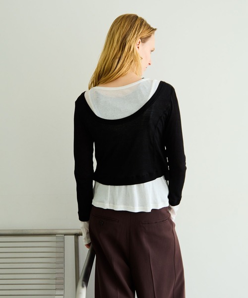 MAISON SPECIAL（メゾンスペシャル） 2WAY Neck Bicolor Comfort Top