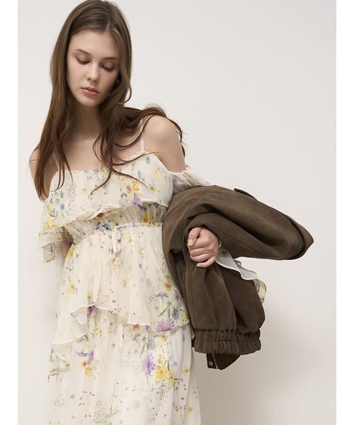 SNIDEL（スナイデル） ワンピース オフショルフリルワンピース