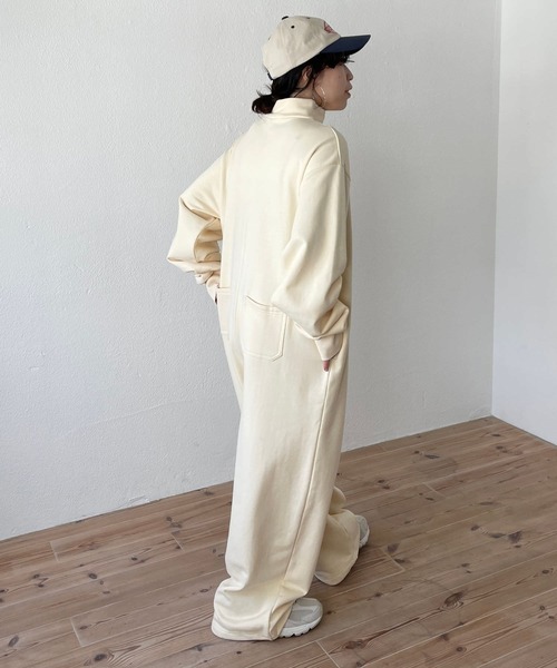 wee9s（ウィークス） オールインワン high neck half zip up sweat all