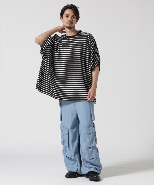MINEDENIM（マインデニム） tシャツ Square Big Border T-SH メンズ