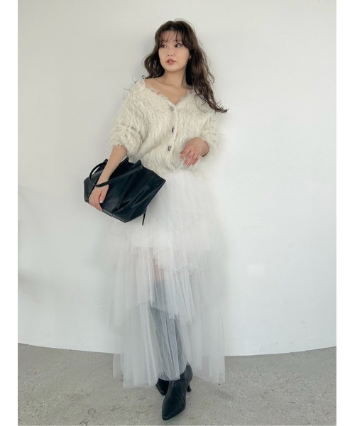 FRAY I.D（フレイ・アイディー） スカート チュールアシメティアード