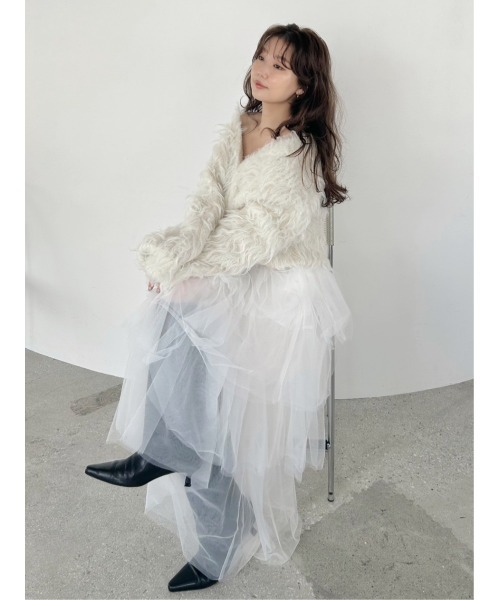 FRAY I.D（フレイ・アイディー） スカート チュールアシメティアード