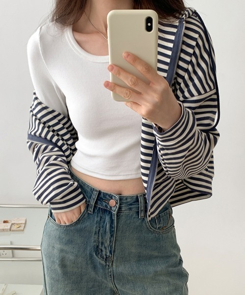 tシャツ クロップド丈ロンT レディース : ZOZOTOWN Yahoo!店 - 通販