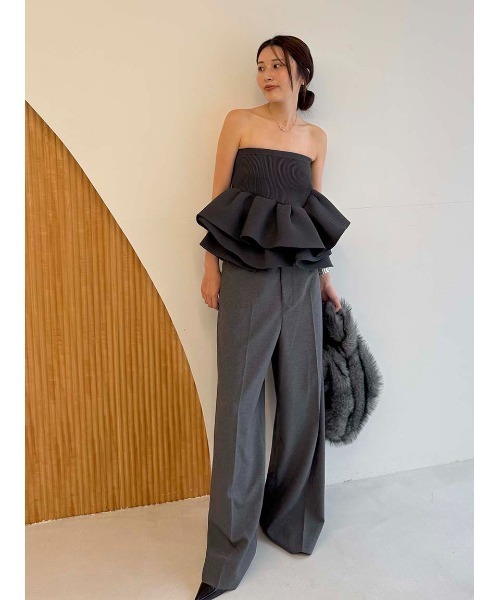 styling/（スタイリング） ニット セーター ラッフルニットベアトップ