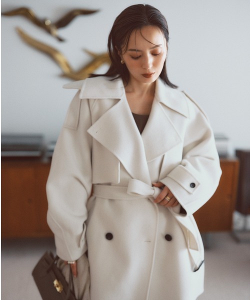 anuans（アニュアンス） トレンチコート コート リバーウールミドル