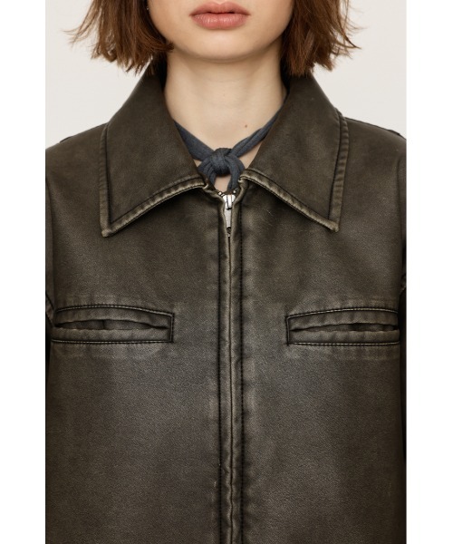 SLY（スライ） レザージャケット ライダース VINTAGE BOXY F/LEATHER