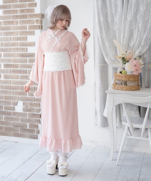 DearMyLove 浴衣 フリル総レースデザイン帯 レディース : ZOZOTOWN