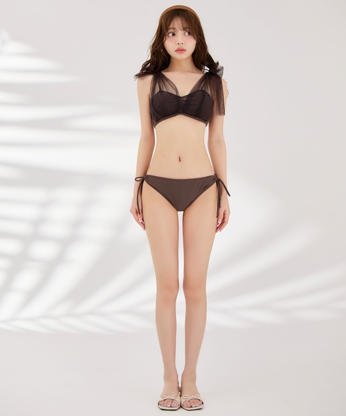 sugar nine 水着 チュールリボン バストアップ ビキニ 2点セット