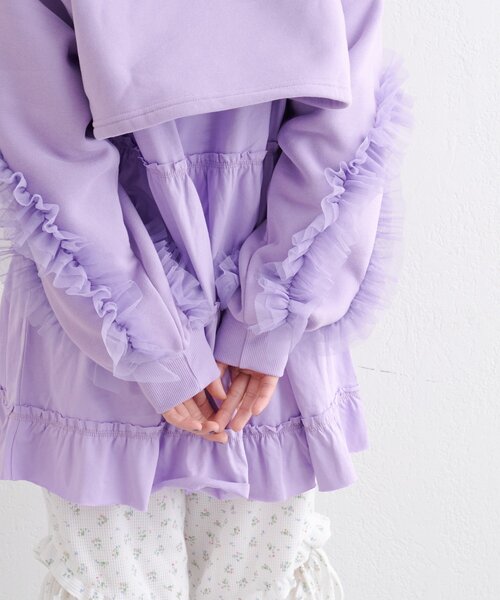 w closet（ダブルクローゼット） ワンピース チュールスリーブ