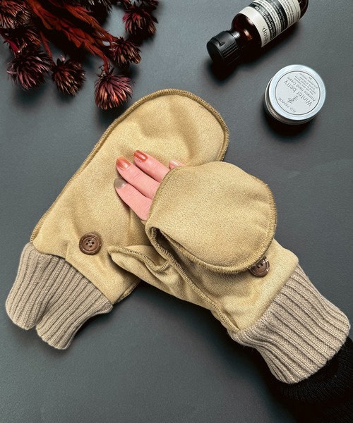 CALIFORNIA OUTFITTERS 手袋 2-10D8 ムートン風 2way ミトン 手袋 防寒