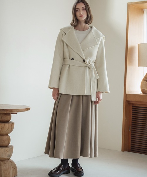 ELFRANK ピーコート pコート 「ウール70％」セーラーカラー ウール