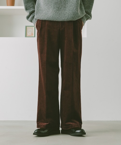 RAGEBLUE（レイジブルー） スラックス Center press corduroy semi