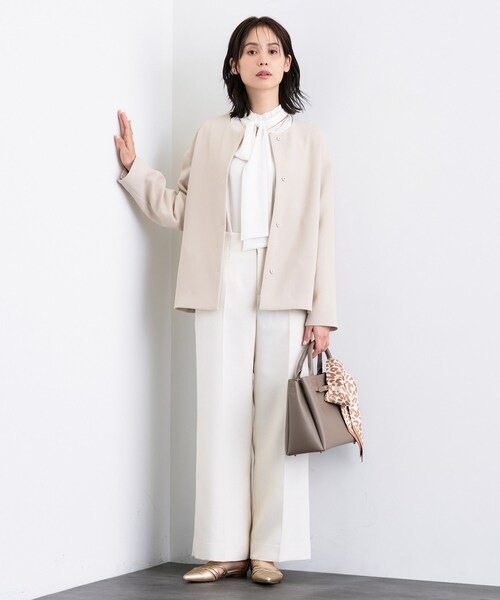 INDIVI（インディヴィ） ジャケット ノーカラージャケット 「洗える
