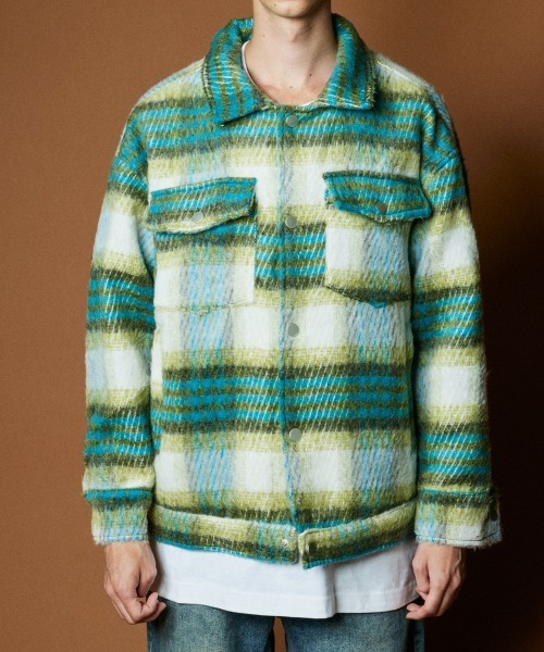 rehacer（レアセル） コート ジャケット R. : Shaggy Check Jacket