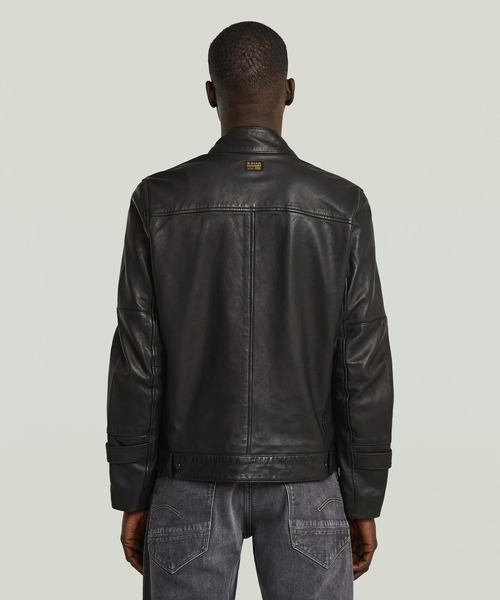 G-STAR RAW 革ジャン ライダース Biker Leather Jacket/シングルレザー