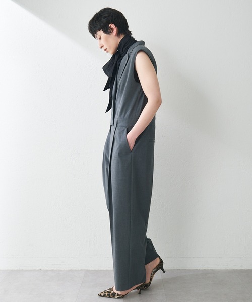 THE PAUSE オールインワン 「THE PAUSE」テーラーカラーノースリーブ