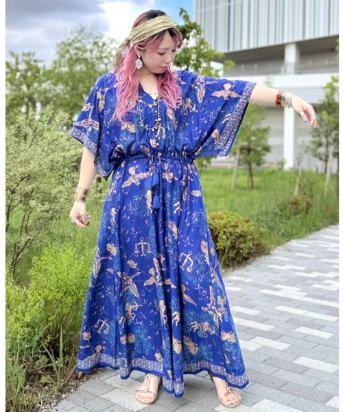 チャイハネ（CAYHANE） ワンピース 「チャイハネ」夏の星座Vネック