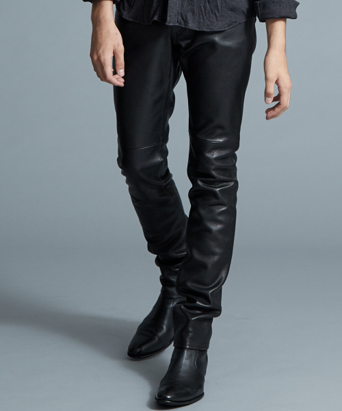 5351 POUR LES HOMMES パンツ ストレッチゴートレザーパンツ メンズ