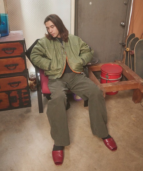 AFB（エーエフビー） ma1 ma-1 PUFFER STUDDED BOMBER メンズ