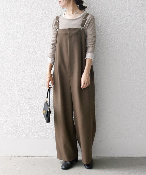 SHIPS any サロペット オーバーオール any:「洗濯機可能」ウールライク