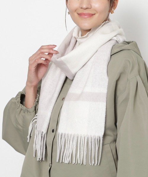 FURLA（フルラ） マフラー ストール マフラー カシミヤ ”チェックラメ