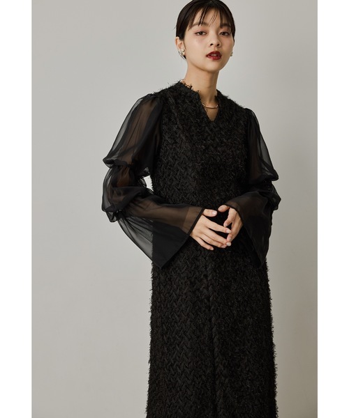 niana（ニアナ） ドレス デザインスリーブシャギードレス 結婚式