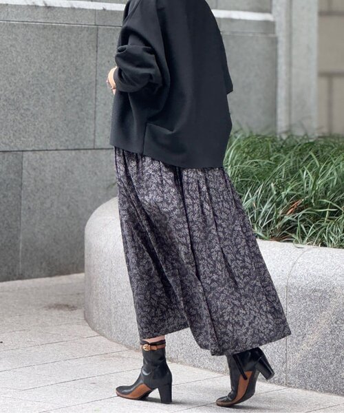 BEARDSLEY（ビアズリー） ワンピース リーフプリントギャザー