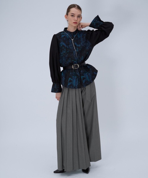 HARE（ハレ） スラックス パンツ ラップデザインプリーツパンツ(HARE