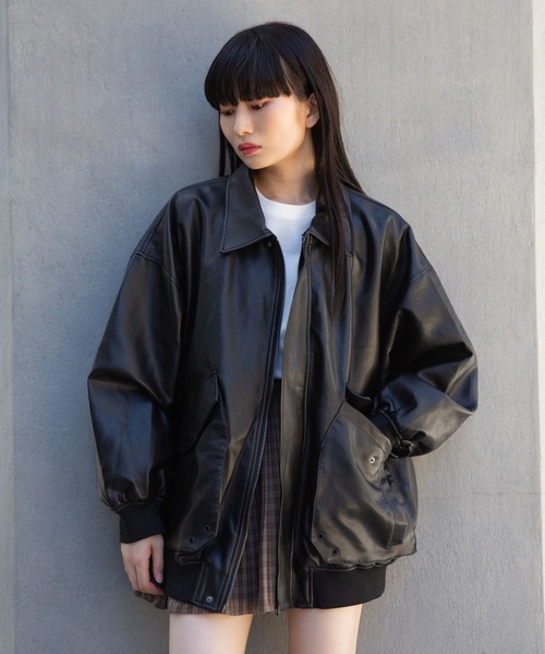 LADY VOLUME ジャケット ブルゾン Lady Volume／8032-1 レザー