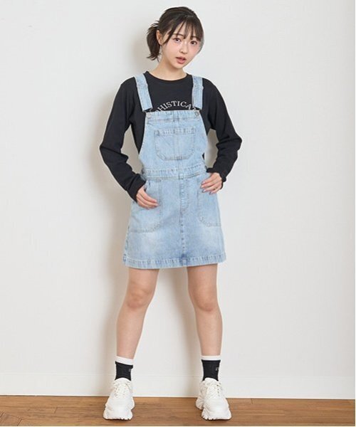 LOVETOXIC ジャンパースカート デニムジャンスカ キッズ 子供服 女の子
