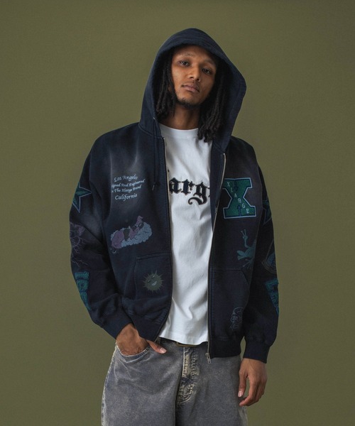 XLARGE（エクストラ ラージ） パーカー MULTI LOGO ZIP UP HOODED