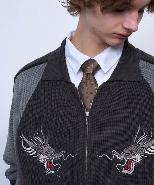 TASTE by Knit スカジャン 「TASTE by Knit」Knit embroidery sukajan
