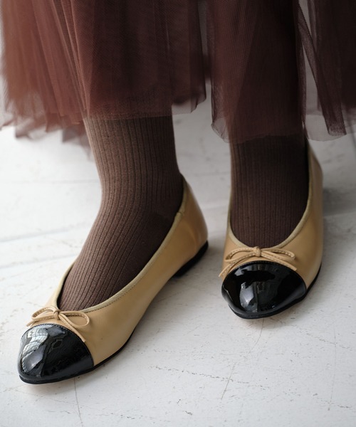 ZAKKA-BOX（ザッカボックス） バレエシューズ パンプス バイカラー