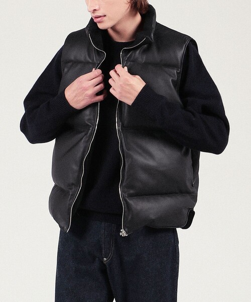 TOMORROWLAND（トゥモローランド） ダウンベスト ベスト ラムレザー