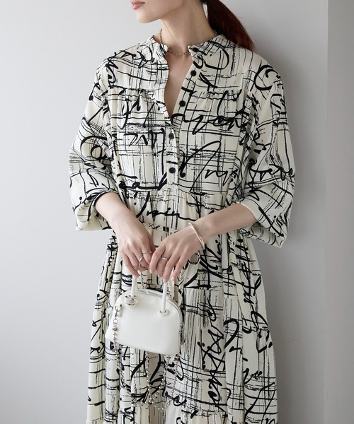 Lien Select ワンピース 総柄ロングシャツワンピース : ZOZOTOWN Yahoo