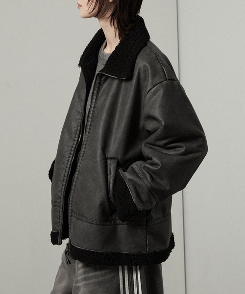 ムートンジャケット ムートンコート 「Alfred Alex」ヴィンテージ加工