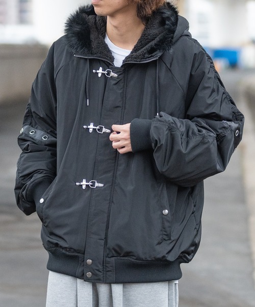 CLEL】 N-2B ファイヤーマンテックフェード フライトジャケット 黒 M