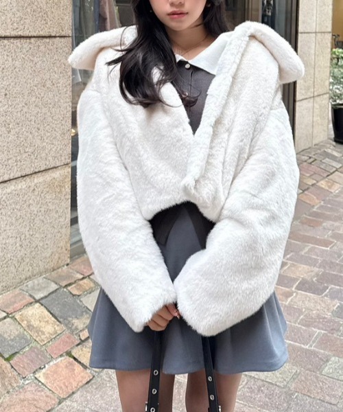 rienda（リエンダ） ダウンコート ダウンジャケット ショート丈ファー