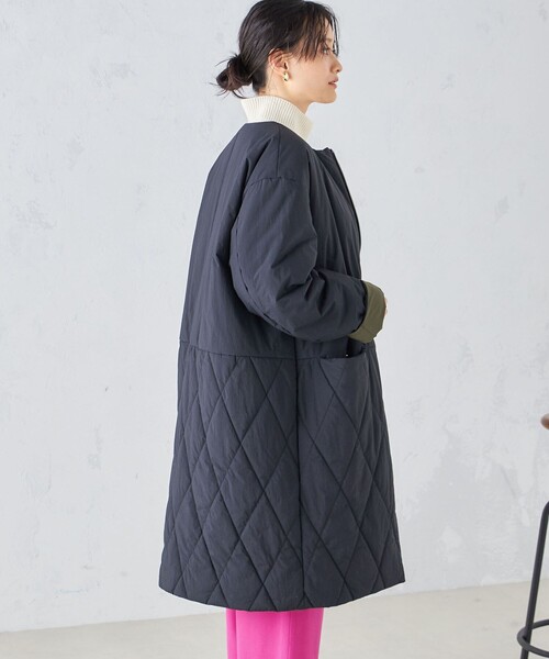 SHIPS（シップス） ノーカラーコート コート 「手洗い可能 / 撥水加工